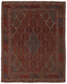 155X190 絨毯 キリム ゴルバリヤスタ オリエンタル ブラック/ダークレッド (ウール, アフガニスタン) Carpetvista