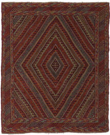 150X190 絨毯 キリム ゴルバリヤスタ オリエンタル ブラック/ダークレッド (ウール, アフガニスタン) Carpetvista