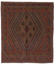 150X180 Tapete Kilim Golbarjasta Oriental Preto/Castanho (Lã, Afeganistão) Carpetvista