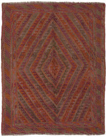 Kelim Golbarjasta Teppich 142X185 Dunkelrot/Braun Wolle, Afghanistan Carpetvista