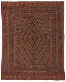 150X183 絨毯 オリエンタル キリム ゴルバリヤスタ ブラック/茶色 (ウール, アフガニスタン) Carpetvista