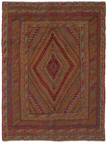 143X190 絨毯 オリエンタル キリム ゴルバリヤスタ ダークレッド/茶色 (ウール, アフガニスタン) Carpetvista