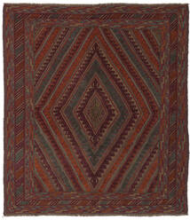  Oriental Kilim Golbarjasta Rug 162X180 Black/Dark Red Wool, Afghanistan Carpetvista