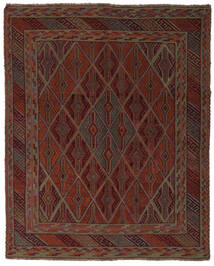 158X193 Tapete Kilim Golbarjasta Oriental Preto/Vermelho Escuro (Lã, Afeganistão) Carpetvista