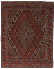 150X190 絨毯 キリム ゴルバリヤスタ オリエンタル ブラック/茶色 (ウール, アフガニスタン) Carpetvista