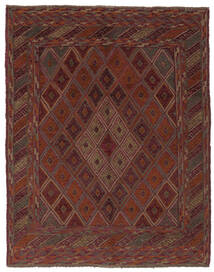 絨毯 オリエンタル キリム ゴルバリヤスタ 146X186 ブラック/茶色 (ウール, アフガニスタン)