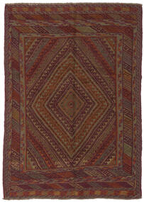  Oriental Kilim Golbarjasta Rug 138X187 Black/Brown Wool, Afghanistan Carpetvista