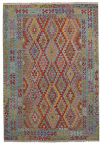  177X288 Kelim Afghan Old Style Matot Matto Ruskea/Tummanharmaa Afganistan Carpetvista