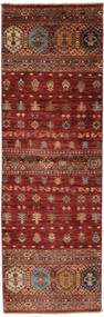 Shabargan Rug 81X252 Runner
 Dark Red/Brown Wool, Afghanistan Carpetvista