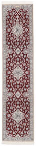  70X301 Nain Fine 9La Vloerkleed Tapijtloper Zwart/Bruin Perzië/Iran Carpetvista
