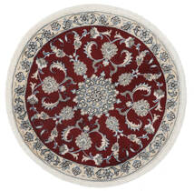  Oriental Nain Rug Ø 100 Round Black/Yellow Wool, Persia/Iran Carpetvista