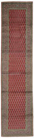 絨毯 オリエンタル サルーク Mir 94X377 廊下 カーペット 茶色/ダークレッド (ウール, ペルシャ/イラン)