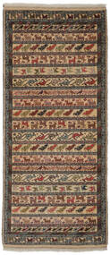  Turkaman Rug 86X200 Persian Wool Brown/Black Small Carpetvista