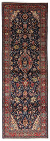 110X320 絨毯 マハル オリエンタル 廊下 カーペット ブラック/ダークレッド (ウール, ペルシャ/イラン) Carpetvista