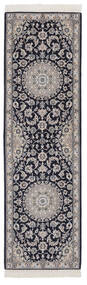  Oriental Nain Fine 9La Rug 61X204 Runner
 Black/Dark Grey Wool, Persia/Iran Carpetvista