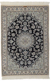  105X155 Nain Fine 9La Vloerkleed Zwart/Donkergrijs Perzië/Iran Carpetvista