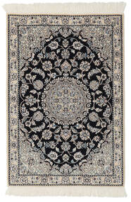 79X114 Nain Fine 9La Teppich Orientalischer Schwarz/Braun (Wolle, Persien/Iran) Carpetvista