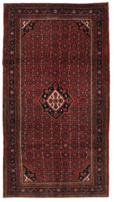  168X302 Hosseinabad Matot Käytävämatto Matto Musta/Tummanpunainen Persia/Iran Carpetvista