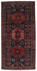  Persialainen Hamadan Matot 148X294 Musta/Tummanpunainen Carpetvista