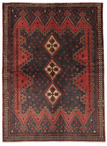  Persialainen Afshar Matot Matto 168X226 Musta/Tummanpunainen (Villa, Persia/Iran)