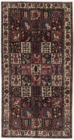 絨毯 ペルシャ バクティアリ 153X296 廊下 カーペット ブラック/茶色 (ウール, ペルシャ/イラン)