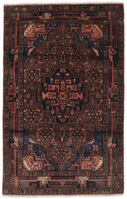 絨毯 オリエンタル ハマダン 102X164 ブラック/ダークレッド (ウール, ペルシャ/イラン)