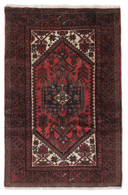  97X149 Hamadan Vloerkleed Zwart/Donkerrood Perzië/Iran Carpetvista