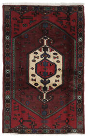  98X157 Hamadan Matot Matto Musta/Tummanpunainen Persia/Iran Carpetvista
