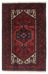 Tapete Oriental Hamadã 101X153 Preto/Vermelho Escuro (Lã, Pérsia/Irão)
