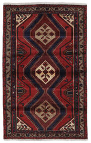  104X164 Hamadan Vloerkleed Zwart/Donkerrood Perzië/Iran Carpetvista