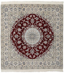 199X205 絨毯 オリエンタル ナイン Fine 9La 正方形 茶色/ライトグレー ( ペルシャ/イラン) Carpetvista
