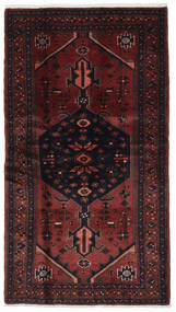 108X193 Hamadan Teppich Orientalischer Schwarz/Dunkelrot (Wolle, Persien/Iran) Carpetvista