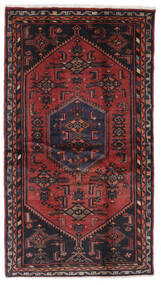 Hamadan Rug 102X185 Black/Dark Red Wool, Persia/Iran Carpetvista