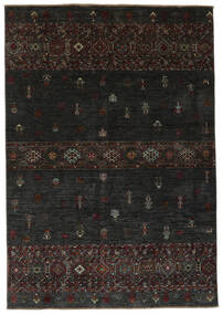 175X248 Shabargan Vloerkleed Modern Zwart (Wol, Afghanistan) Carpetvista