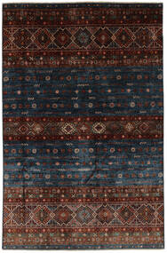 167X253 Shabargan Teppich Moderner Schwarz/Braun (Wolle, Afghanistan) Carpetvista