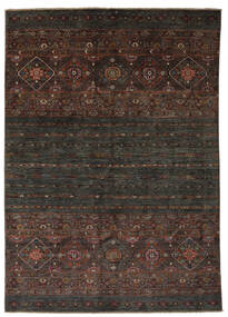 170X237 Shabargan Rug Modern Black/Brown (Wool, Afghanistan) Carpetvista