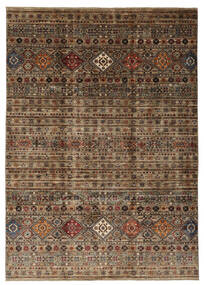 207X290 Shabargan Rug Modern Brown/Black (Wool, Afghanistan) Carpetvista