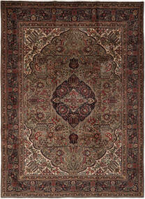  Persialainen Tabriz Matot Matto 259X349 Musta/Ruskea Isot (Villa, Persia/Iran)