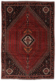 206X298 Tapis D'orient Shiraz Noir/Rouge Foncé (Laine, Perse/Iran) Carpetvista