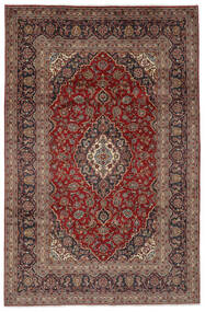 Tapete Oriental Kashan 194X298 Castanho/Vermelho Escuro (Lã, Pérsia/Irão)