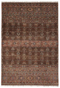 絨毯 Shabargan 215X311 茶色/ブラック (ウール, アフガニスタン)
