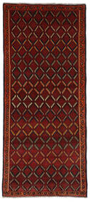 101X235 Tapis D'orient Ghashghaï De Couloir Noir/Rouge Foncé (Laine, Perse/Iran) Carpetvista