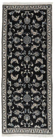 77X197 Nain Rug Oriental Runner
 Black/Dark Grey (Wool, Persia/Iran) Carpetvista