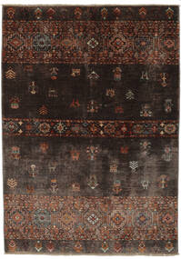 127X186 Shabargan Teppich Moderner Schwarz/Braun (Wolle, Afghanistan) Carpetvista