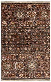 絨毯 Shabargan 86X134 茶色/ブラック (ウール, アフガニスタン)