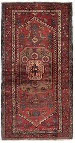 Hamadan Rug 99X190 Dark Red/Black Wool, Persia/Iran Carpetvista