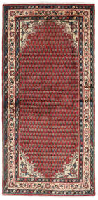  Persialainen Sarough Mir Matot Matto 102X214 Tummanpunainen/Ruskea (Villa, Persia/Iran)
