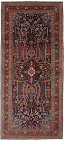 絨毯 ペルシャ マハル 133X300 廊下 カーペット ブラック/茶色 (ウール, ペルシャ/イラン)