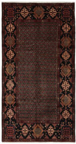 絨毯 オリエンタル ハマダン 155X300 廊下 カーペット ブラック/ダークレッド (ウール, ペルシャ/イラン)