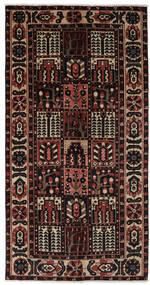 Tapis Persan Bakhtiar 150X292 De Couloir Noir/Rouge Foncé (Laine, Perse/Iran)